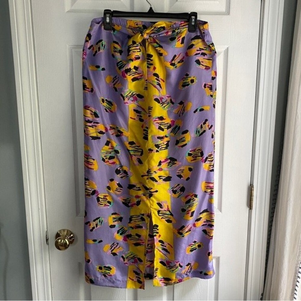 Vintage Ken Done - Silk Strapless Dress - size Small